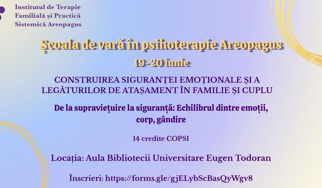 Școala de vară în psihoterapie – 2026