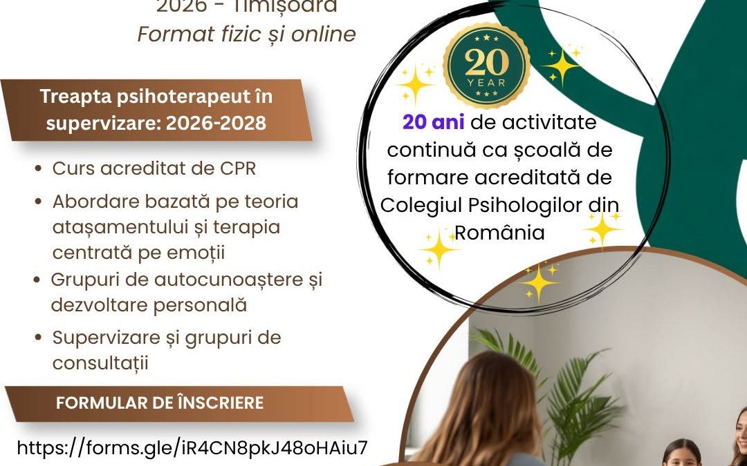 Grup nou de formare în psihoterapie familială sistemică 2026-2028